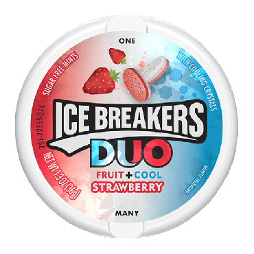 Ice Breakers Duo Mints Strawberry 36.8 (1oz) (Box of 8)