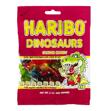 Haribo Dinosaurs 142g (5oz) (Box of 12)