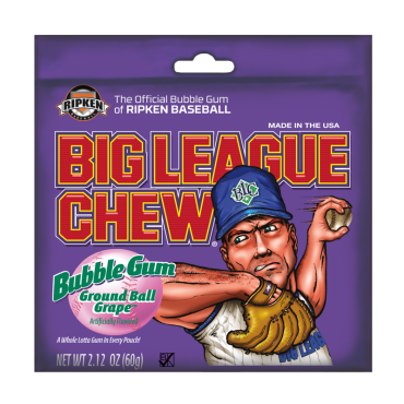 Big League Chew-Shredded Grape Bubble Gum 60g (2.12 oz)(Box of 12)