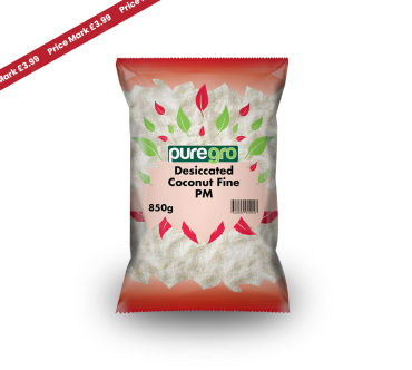 Puregro Desiccated Coconut Fine 850g PM £3.99 (Box of 6)