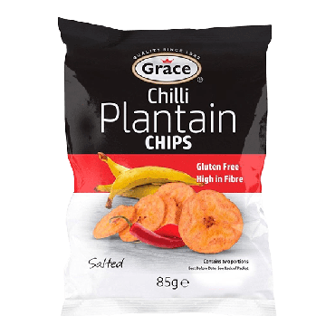 Grace Chilli Plantain Chips 85g (Box of 9)