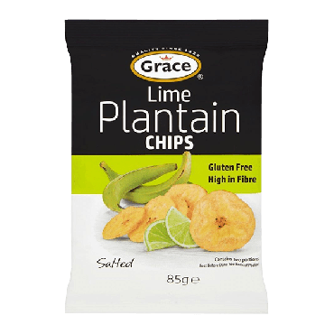 Grace Lime Plantain Chips 85g (Box of 9)