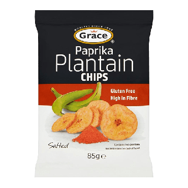 Grace Paprika Plantain Chips 85g (Box of 9)