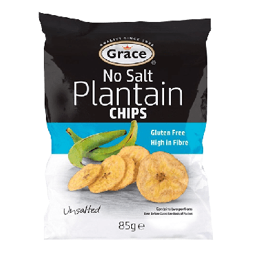 Grace Plantain Chips No Salt 85g (Box of 9)
