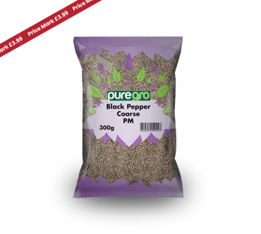 Puregro Black Pepper Coarse 300g  PM £3.99 (Box of 10)