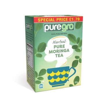 Puregro Moringa Tea 40g PM £1.79 (20 Tea Bags) (Box of 6)