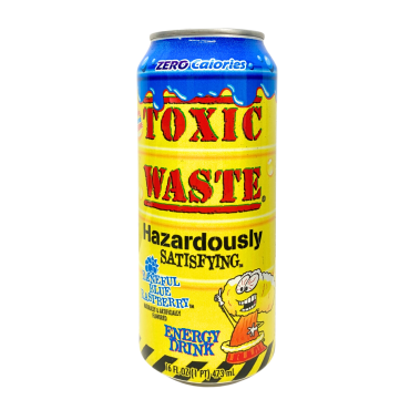 Toxic Waste Blue Rasp Energy Drink 453ml (16oz) (Box of 24)