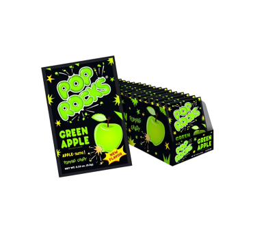 Pop Rocks Green Apple Popping Candy 9.5g (0.33oz) (Box of 24)