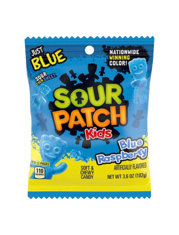 Sour Patch Kids Blue Raspberry Peg Bag 102g (3.6oz) (Box of 12)