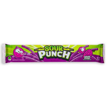 Sour Punch Grape Straws 57g (2oz) (Box of 24)