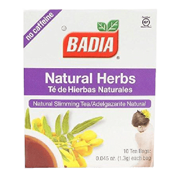 Badia Natural Herbs Tea 10 Bags 1.3g (0.045oz) (Box of 20)