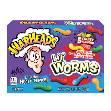 Warheads Theater Box Lil Worms 3.5oz (Box of 12)