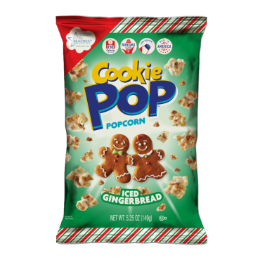 Cookie Pop Popcorn Iced Gingerbread 149g (5.25oz) (Box of 12) BBE 20 SEP 2024