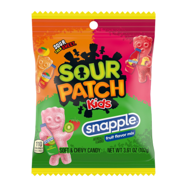 Sour Patch Kids Snapple Peg Bag 102g (3.61oz) (Box of 12)