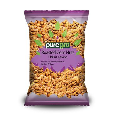 Puregro Roasted Corn Nuts Chilli & Lemon 750g (Box of 6)