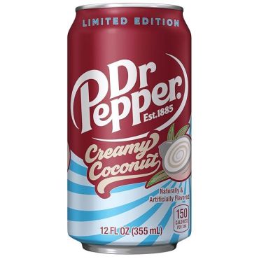 Dr Pepper Coconut Cream Soda 355ml (12 fl. oz) (2 x 12 Case) (Box of 24)