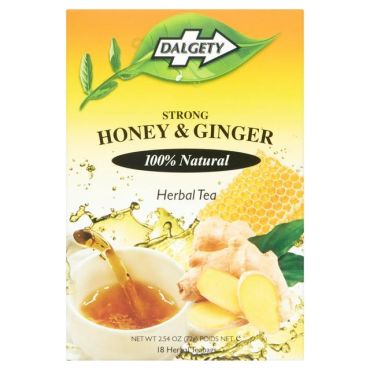 Dalgety Honey & Ginger Tea 72g (18 Tea Bags)  (Box of 6)
