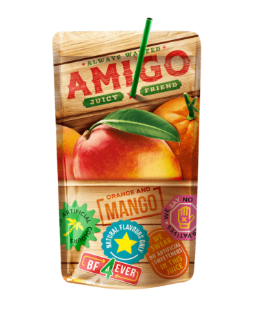 Amigo Orange & Mango Drink Pouches 200ml (Box of 24)