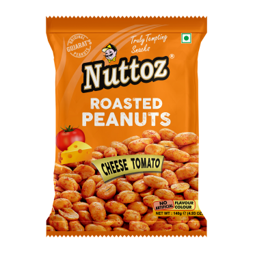 Nuttoz Cheese Tomato Peanuts 140g (4.93oz)  (Box of 8)
