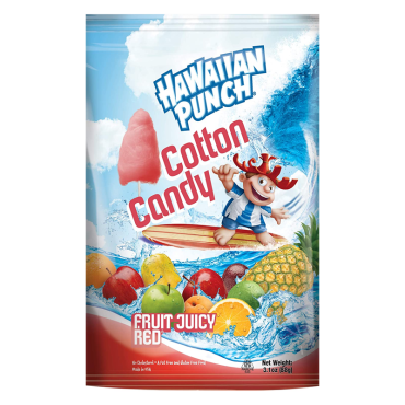 Taste of Nature Hawaiian Punch Cotton Candy 88g (3.1oz) (Box of 12) BBE 19 OCT 2024