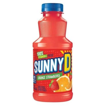 Sunny D Orange Strawberry Single Serve Pet Bottle 334ml (11.3oz) (Pack of 24) BBE 21 NOV 2024