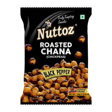 Nuttoz Black Pepper Roasted Chana 150g (5.29oz)  (Box of 8)