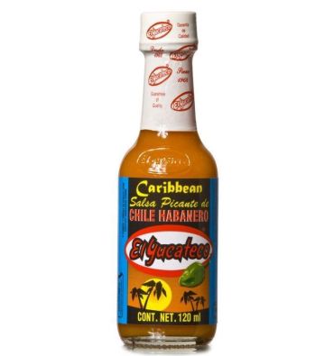 El Yucateco Caribbean Habanero Sauce 120ml (4 fl.oz) (Box of 12) BBE 2 FEB 2025