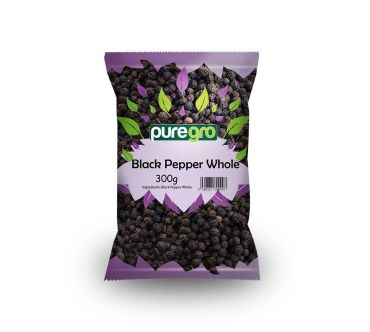 Puregro Black Pepper Whole PM 300g £4.49 (Box of 10)