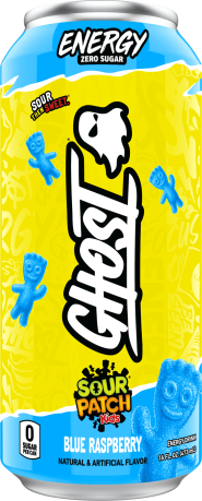 Ghost Sour Patch Blue Raspberry Energy Drink 473ml (16 fl.oz) (Box of 12) BBE 29 SEP 2024