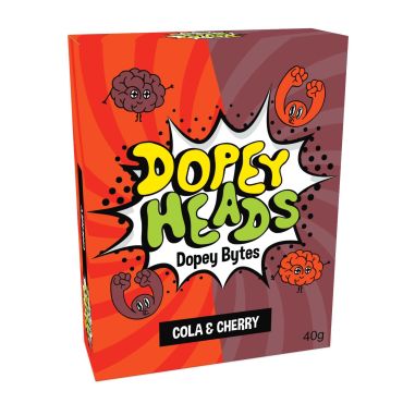 Dopey Heads Bytes Cola & Cherry 40g (1.41oz) PM 69p and 2 For £1 (Box of 24)