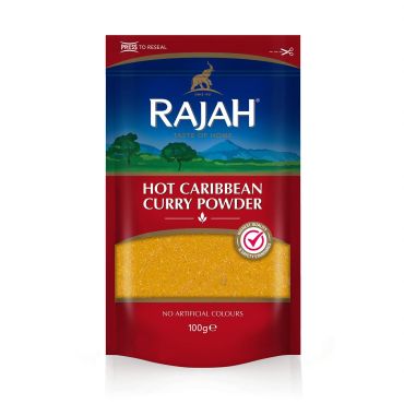 Rajah Hot Caribbean Curry Powder 100g (Box of 10)