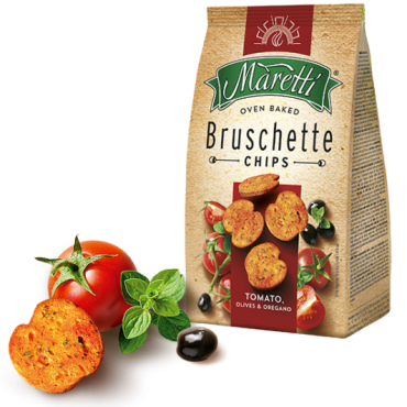 Maretti Bruschette Tomato & Olive PMP 99p 70g (Box of 7)