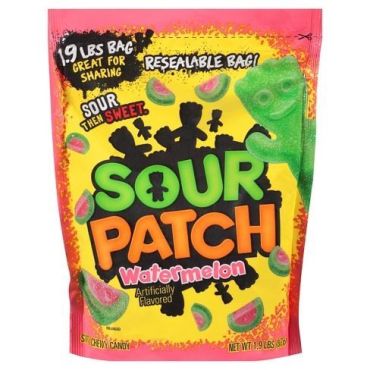 Sour Patch Kids Watermelon Soft & Chewy Candy 816g (1.8lbs) (Box of 4)