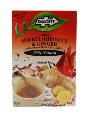 Dalgety Sorrel/Hibiscus & Ginger Tea 45g (18 Tea Bags) (Box of 6)