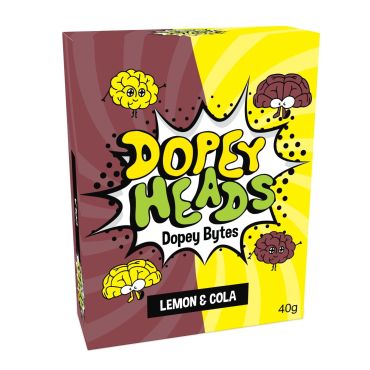 Dopey Heads Bytes Lemon & Cola 40g (1.41oz) PM 69p and 2 For £1 (Box of 24)