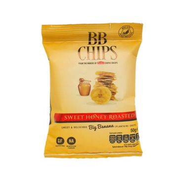 Asiko BB Plantain Crisps Honey roasted 50g (Box of 24)