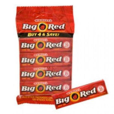 Wrigley's Big Red Chewing Gum 0.20g (5pcs) (Pack of 10)