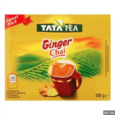 Tata Tea Ginger Chai (50 Tea Bags) 100g (Box of 6)