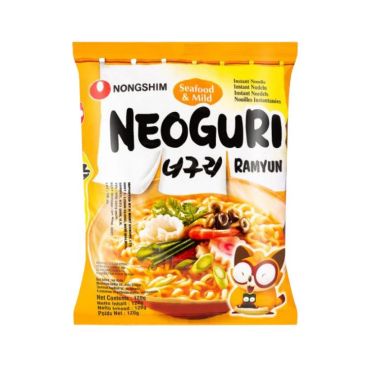 NONGSHIM Neoguri Seafood Mild Ramyun Noodles 120g (Pack of 20)