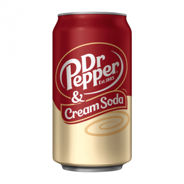 Dr Pepper Cream Soda 355ml (12 fl.oz) (Case of 12) BBE 24 FEB 2025