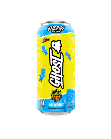 Ghost Sour Patch Blue Raspberry Energy Drink 473ml (16 fl.oz) (Box of 12) BBE 31 DEC 2024