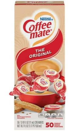 Coffee Mate Liquid Creamer Original Single Serve 50 Portions 10.6ml (0.375oz) (Case of 4) BBE 29 SEP 2024