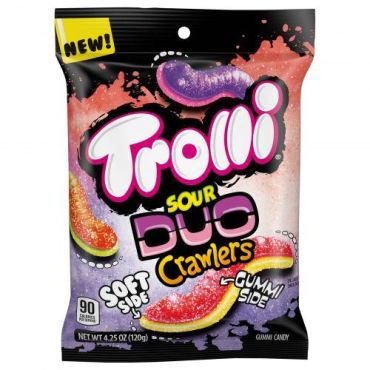 Trolli Duo Crawlers Peg Bag 120g (4.25oz) (Box of 12) BBE 14 DEC 2024