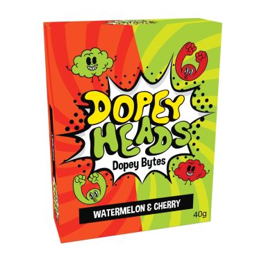 Dopey Heads Bytes Watermelon & Cherry 40g (1.41oz) PM 69p and 2 For £1 (Box of 24)