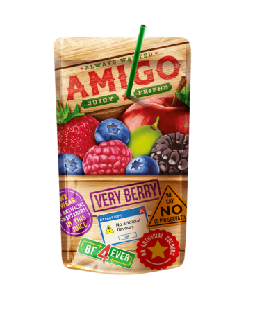 Amigo Very Berry Drink Pouches 200ml (Box of 24)