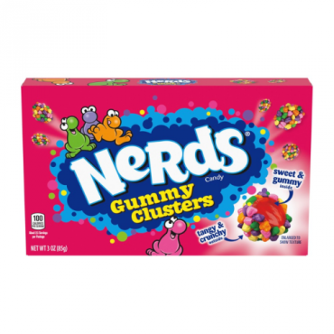 Nerds Gummy Clusters Theater Box 85g (3oz) (Box of 12) BBE 4 DEC 2024