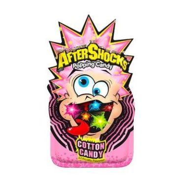 Aftershocks Popping Candy Pouch Cotton Candy 9g (0.33oz) (Box of 24) BBE 24 FEB 2025