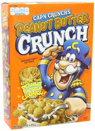 Captain Crunch Peanut Butter 355g (12.5oz) (Box of 14)