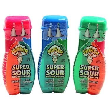 Warheads Super Sour Double Drops Liquid 28g (1oz) (Box of 24) BBE 15 DEC 2024