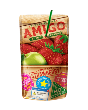 Amigo Strawberry Drink Pouches 200ml (Box of 24)